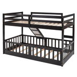Twin Over Twin Solid Wood Bunk Bed With Slide Ladder - Zenvia - Sleep Galleria