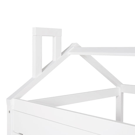 Twin Solid Wood House Bed With Trundle - Zenvia - Sleep Galleria