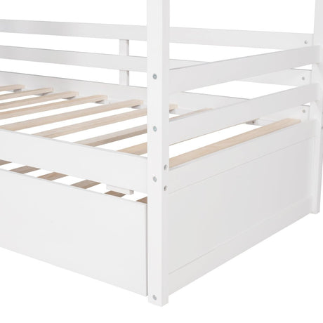 Twin Solid Wood House Bed With Trundle - Zenvia - Sleep Galleria
