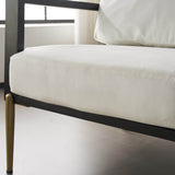 White Velvet Upholstered Accent Armchair - Sleep Galleria
