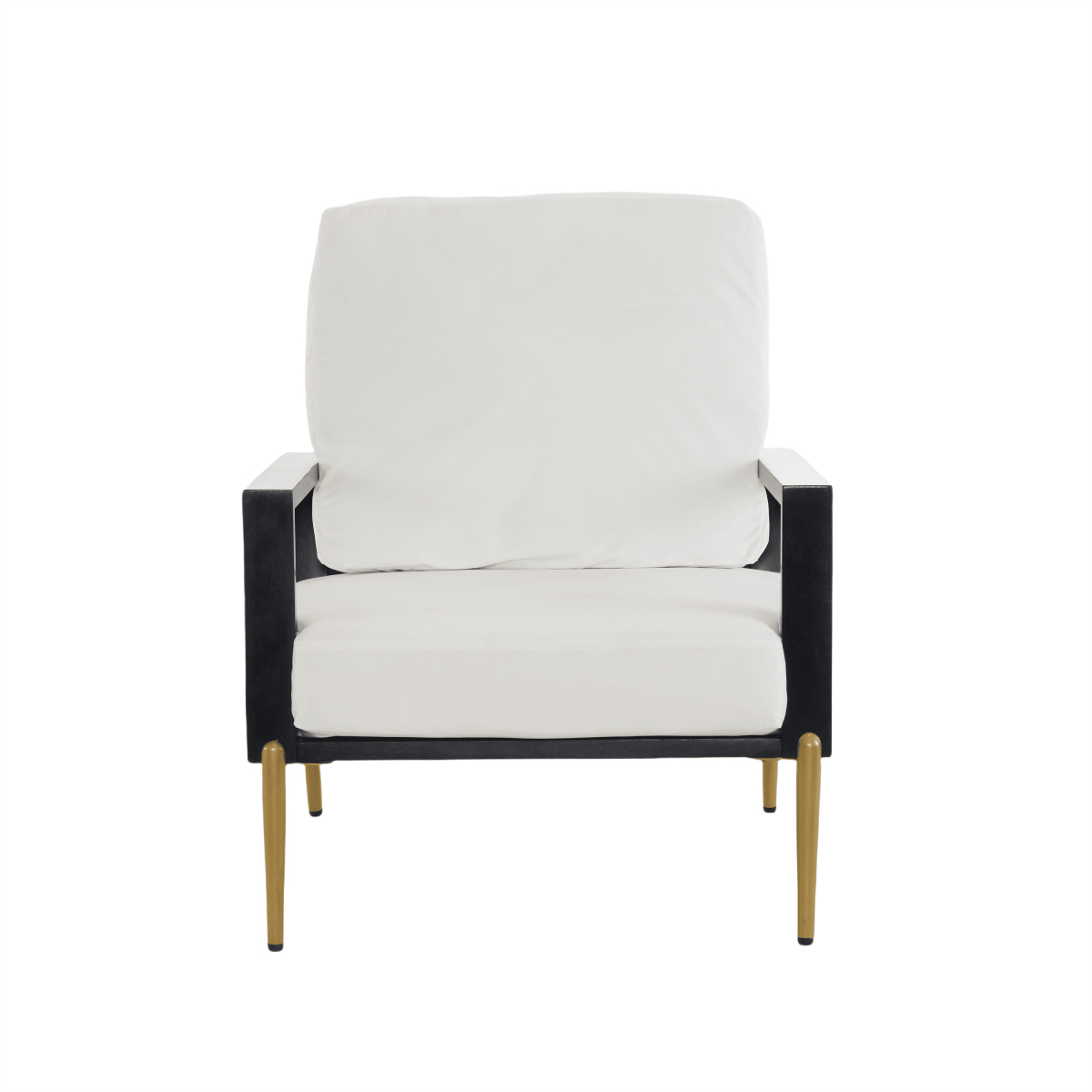White Velvet Upholstered Accent Armchair - Sleep Galleria