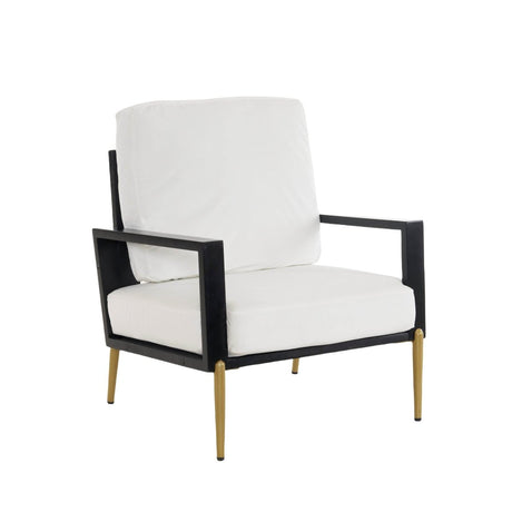 White Velvet Upholstered Accent Armchair - Sleep Galleria