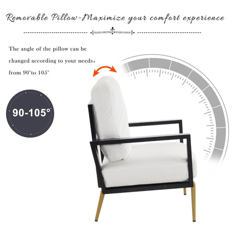 White Velvet Upholstered Accent Armchair - Sleep Galleria