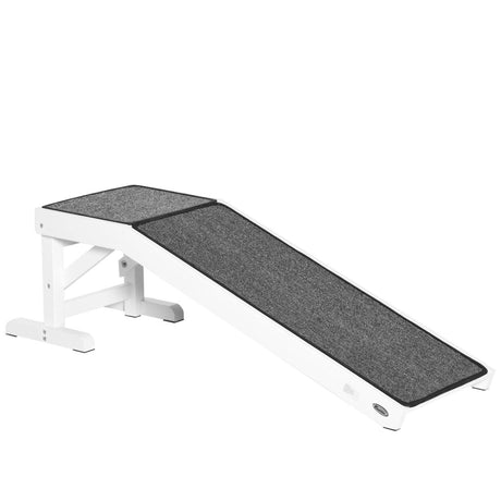Wooden Pet Ramp With Non-Slip Carpeted Top Platform - Sleep Galleria