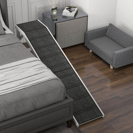 Wooden Pet Ramp With Non-Slip Carpeted Top Platform - Sleep Galleria