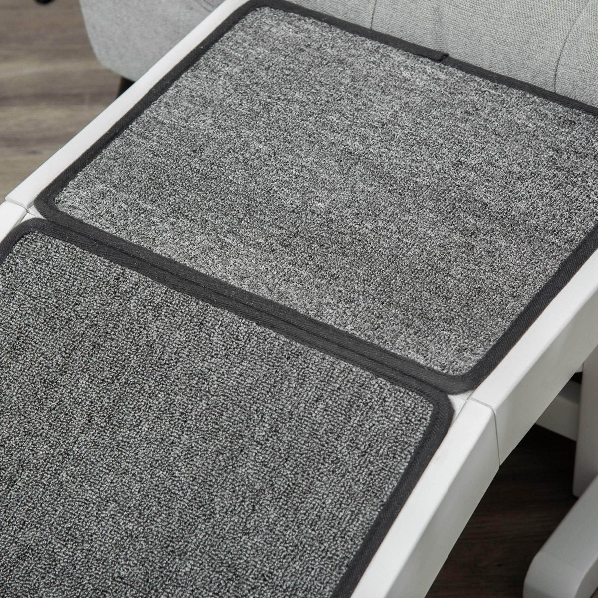 Wooden Pet Ramp With Non-Slip Carpeted Top Platform - Sleep Galleria