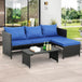 3-Piece Modern Outdoor PE Rattan Furniture Set - Sleep Galleria