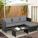 3-Piece Modern Outdoor PE Rattan Furniture Set - Sleep Galleria