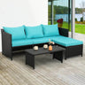 3-Piece Modern Outdoor PE Rattan Furniture Set - Sleep Galleria