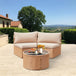 7-Piece Half Moon Outdoor Wicker Patio Furniture Set - Sleep Galleria